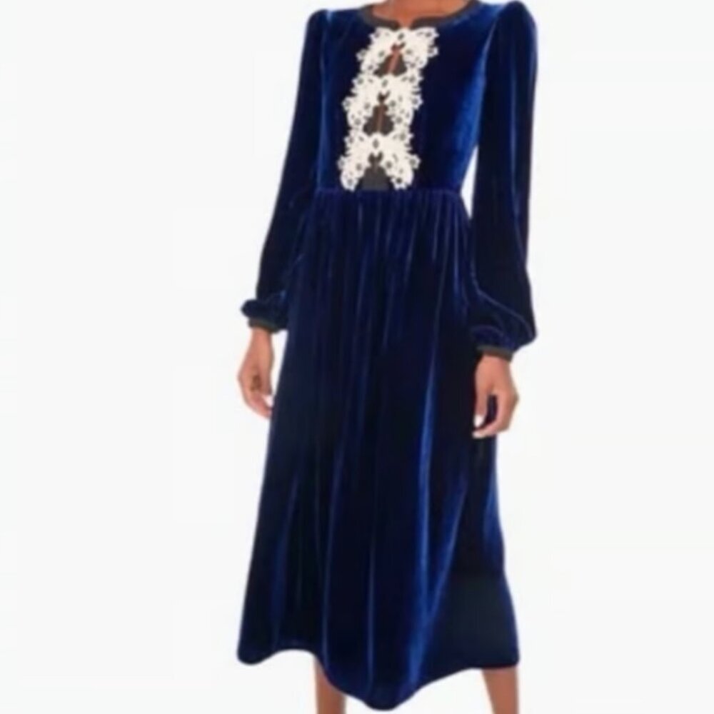 Saloni velvet Dress US 8 UK 12
